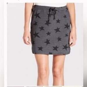 Sundry- Gray And Black Stars Skirt Size 1 - Small